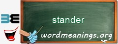 WordMeaning blackboard for stander